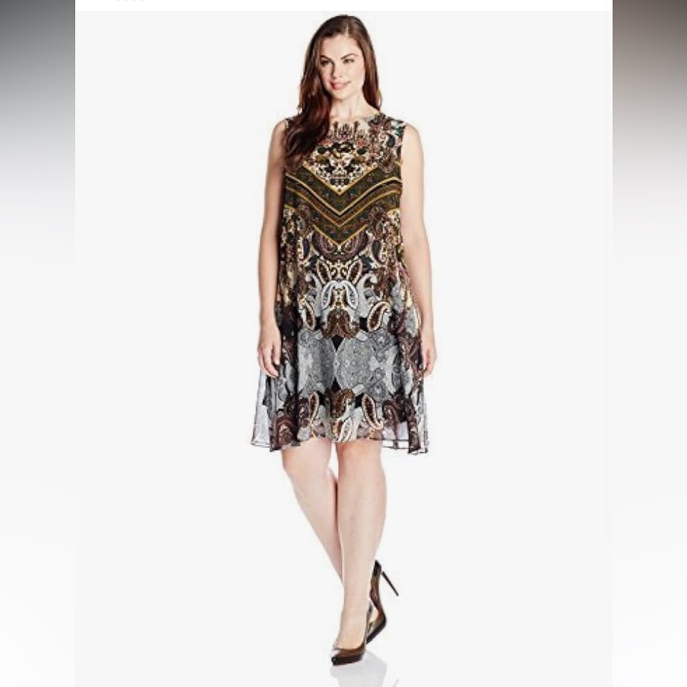 Elegant Multicolor Sleeveless Dress